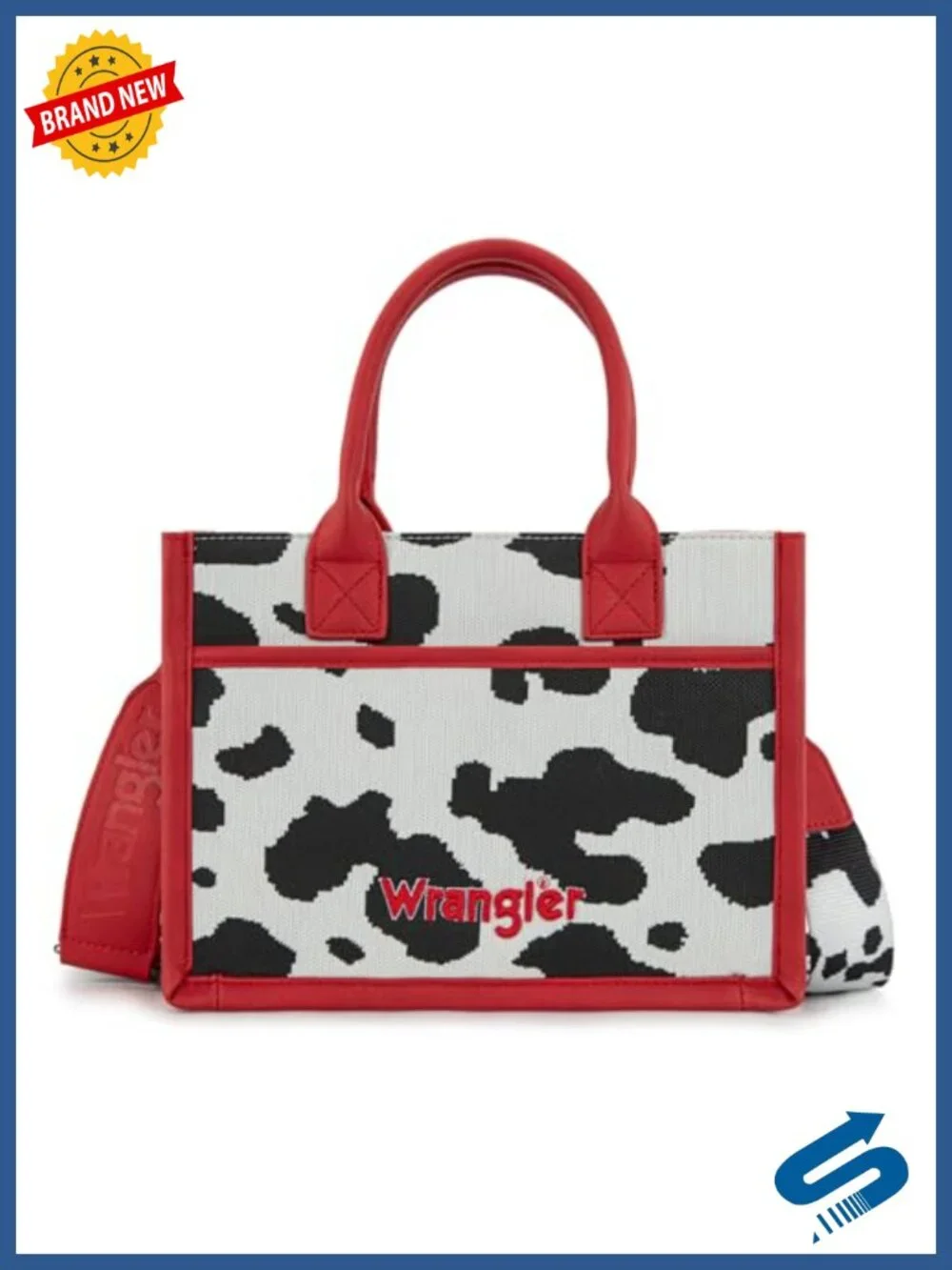 Western Cow Print Tote Satchel with Fringe Tassel Details